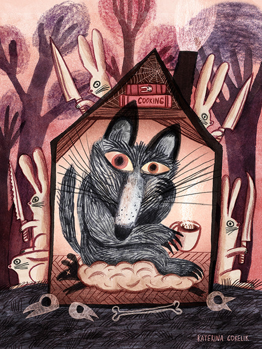 Bunny Terror, 40x50cm